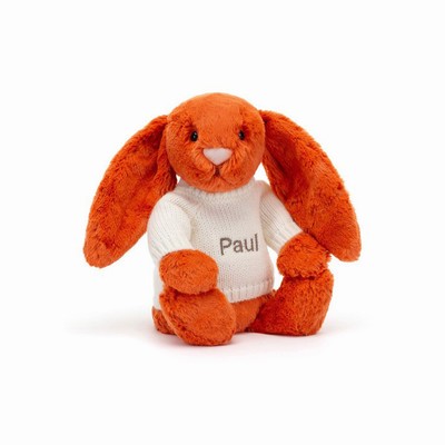 Jellycat Bashful Tangerine Konijn with Cream Jumper | GC1650398